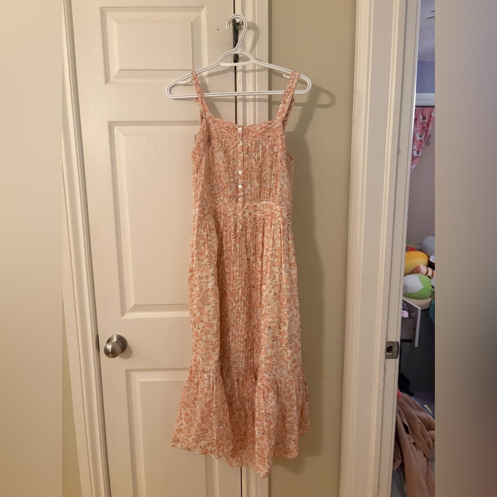 LoveShackFancy Pale Pink Floral Midi Dress - Picture 7 of 7